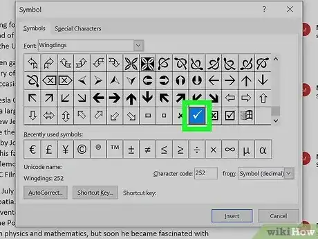 Imagen titulada Add a Check Mark to a Word Document Step 6