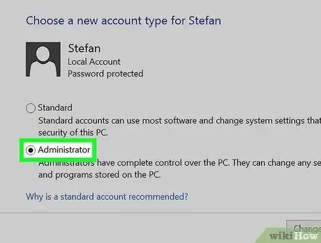 Imagen titulada Make a User Account an Administrator in Windows 8 Step 11