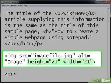 Imagen titulada Set Image Width and Height Using HTML Step 3
