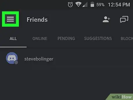 Imagen titulada Leave a Discord Server on Android Step 2