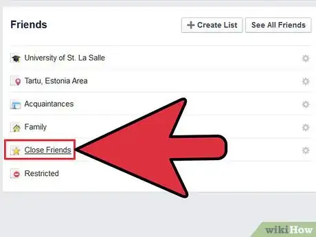 Imagen titulada Make Friends Lists on Facebook Step 9