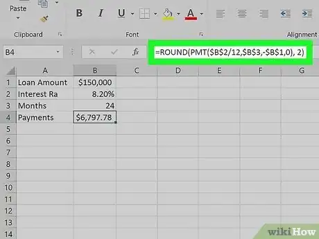 Imagen titulada Prepare Amortization Schedule in Excel Step 4