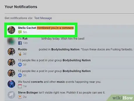 Imagen titulada Find a Facebook Comment You're Tagged in on a PC or Mac Step 7