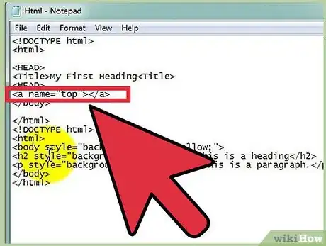 Imagen titulada Make a Back to the Top Link on a Website Step 2