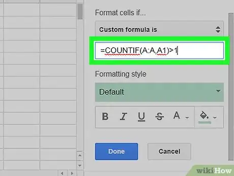 Imagen titulada Highlight Duplicates on Google Sheets on PC or Mac Step 8