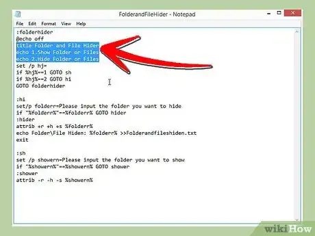Imagen titulada Hide Files and Folders Using Batch Files Step 7