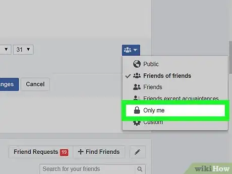 Imagen titulada Hide Your Birthday on Facebook Step 8