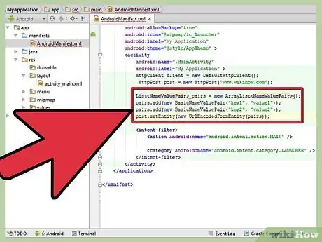 Imagen titulada Execute HTTP POST Requests in Android Step 3