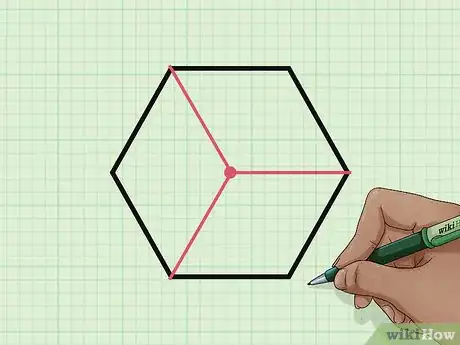 Imagen titulada Divide a Hexagon Into Three Equal Parts Step 3