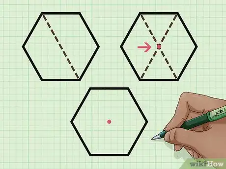 Imagen titulada Divide a Hexagon Into Three Equal Parts Step 1