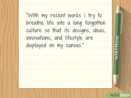 Imagen titulada Write an Artist Statement Step 7