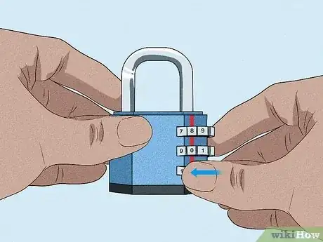 Imagen titulada Open a 3 Digit Combination Lock Step 1