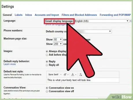 Imagen titulada Change Your Default Language on Gmail Step 6