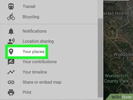 Imagen titulada Remove Saved Places on Google Maps on PC or Mac Step 3
