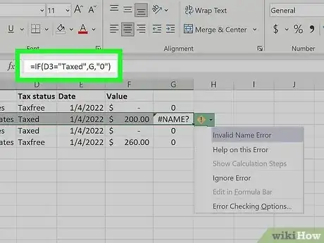Imagen titulada How Do You Write an if then Formula in Excel Step 11