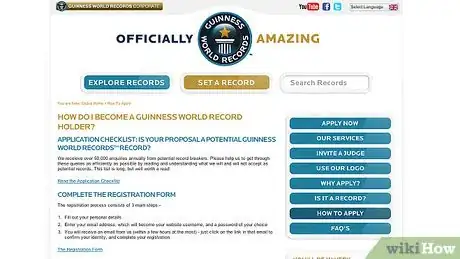 Imagen titulada Enter a Guinness Book of Records Entry Step 1