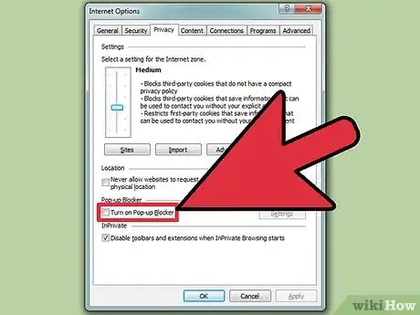 Imagen titulada Turn Off the Pop‐Up Blocker in Internet Explorer Step 5