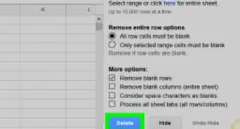 borrar filas vacías en una hoja de cálculo de Google en PC o Mac