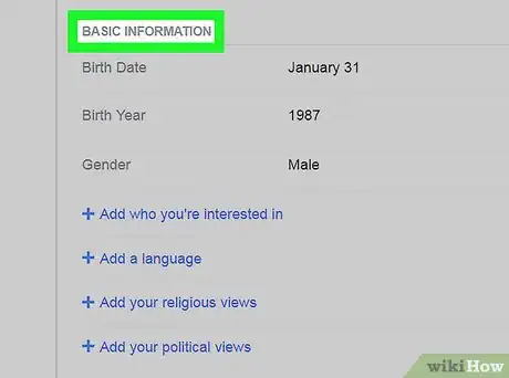 Imagen titulada Hide Your Birthday on Facebook Step 5
