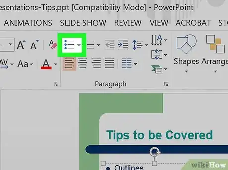 Imagen titulada Add a Bullet Point in PowerPoint Step 5