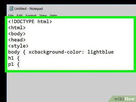 Imagen titulada Create a Simple CSS Stylesheet Using Notepad Step 15