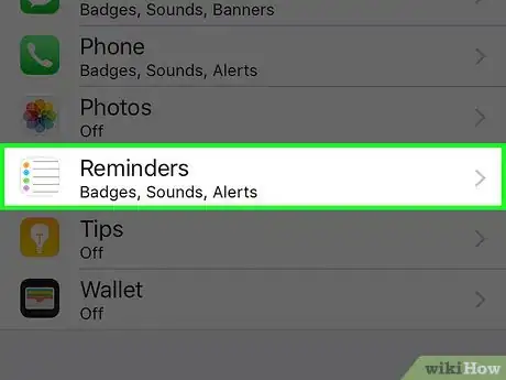 Imagen titulada Turn Off Reminder Notifications on an iPhone Step 7