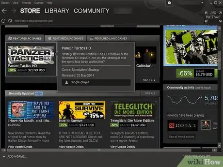 Imagen titulada Download PC Games with Steam Step 4