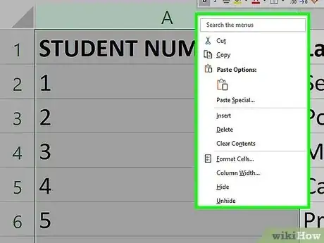 Imagen titulada Unhide Columns in Excel Step 5