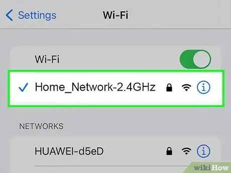 Imagen titulada Check WiFi Ghz on iPhone Step 6