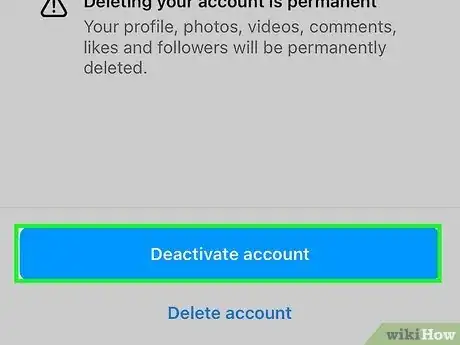 Imagen titulada Temporarily Disable an Instagram Account Step 7
