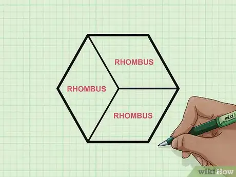 Imagen titulada Divide a Hexagon Into Three Equal Parts Step 4