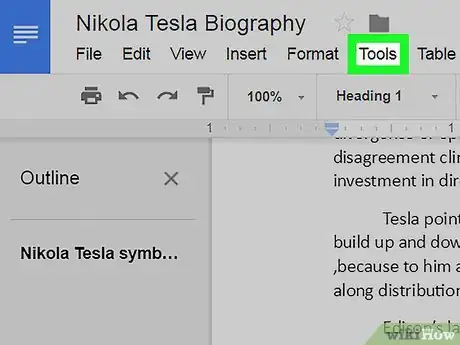 Imagen titulada Add an Outline to a Google Doc on PC or Mac Step 10