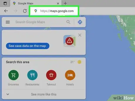 Imagen titulada Find North on Google Maps on PC or Mac Step 1