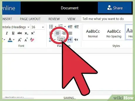 Imagen titulada Center Text in Microsoft Word Step 4