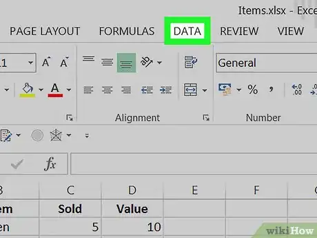 Imagen titulada Split a Cell in Excel on PC or Mac Step 3