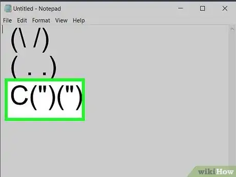 Imagen titulada Make a Bunny by Typing Characters on Your Keyboard Step 3