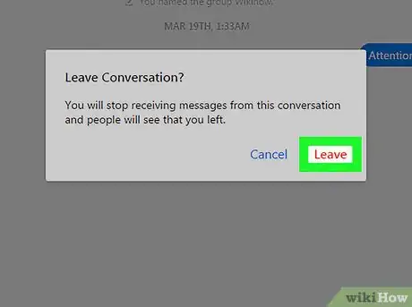 Imagen titulada Leave a Group Chat on Facebook Messenger on a PC or Mac Step 11