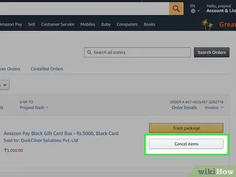 Imagen titulada Cancel an Amazon Gift Card Delivery Step 5