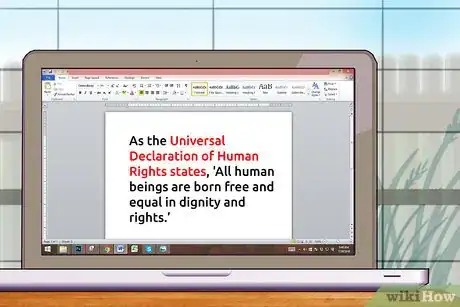 Imagen titulada Cite the Universal Declaration of Human Rights Step 8