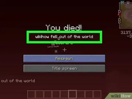 Imagen titulada Die in Minecraft Step 17