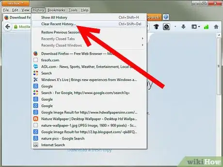 Imagen titulada Erase Web History in Firefox Step 2