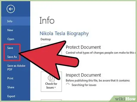 Imagen titulada Save a Microsoft Word Document Step 3