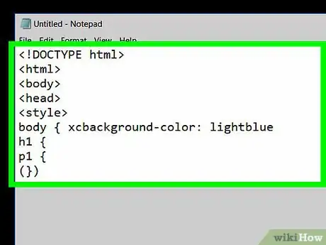 Imagen titulada Create a Simple CSS Stylesheet Using Notepad Step 16