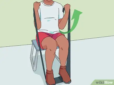Imagen titulada Do Bicep Curl Resistance Band Exercises Step 7
