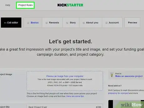Imagen titulada Start a Project on Kickstarter Step 3