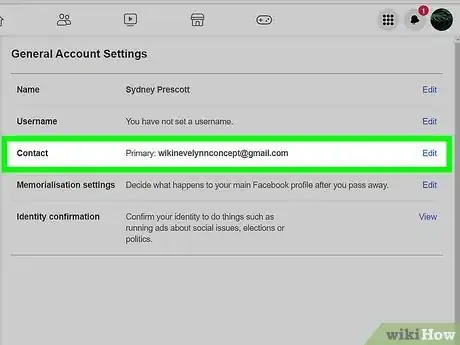 Imagen titulada Change Your Facebook Email Step 4
