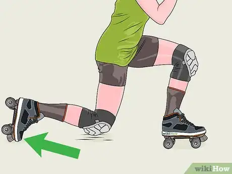 Imagen titulada Stop on Roller Skates Step 1