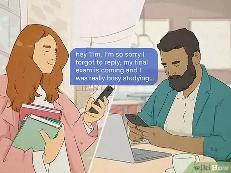 Imagen titulada When a Girl Texts Sorry for the Late Reply Step 1