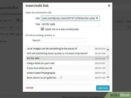 Imagen titulada Add a Link to WordPress Step 8
