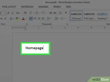 Imagen titulada Make a Website With Word Step 2